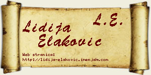 Lidija Elaković vizit kartica